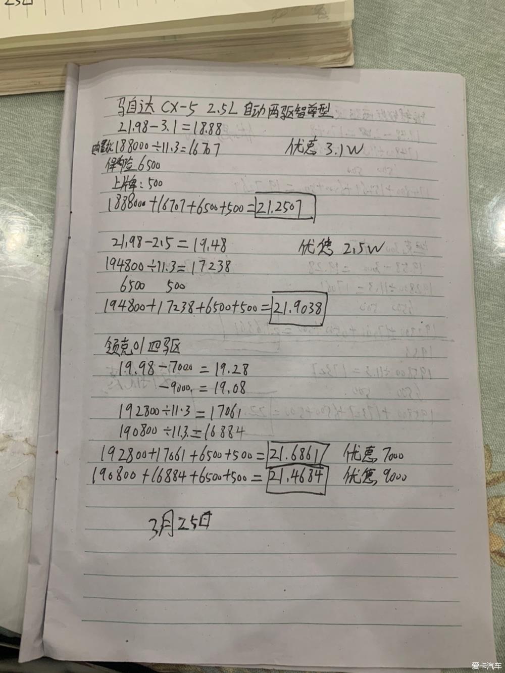 2020款改款马自达 CX-5 2.5智尊版提车日记